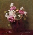 白牡丹とバラ 水仙の花の画家 アンリ・ファンタン・ラトゥール